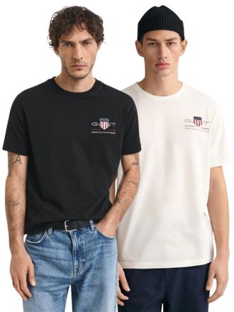 GANT | 2-Pack Heren Geborduurde Archief Shield T-Shirt