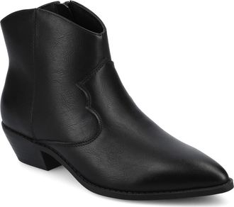 Journee Collection Taliah Western Ankle Boot - Wide Width Available in Black at Nordstrom Rack, Size 7.5