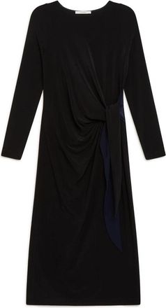 Maliparmi V-Hals Jersey Jurk - Dames - Casual kleedjes - Zwart - L - Kleedjes