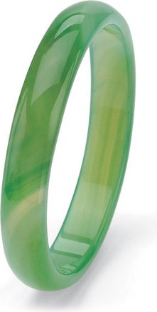Palm Beach Jewelry Genuine Green Agate Bangle Bracelet 8.5