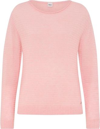 Brax Style Lesley - Dames - Ronde hals truien - Roze - 2XL - Wol - Truien & Vesten