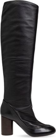 Christophe Lemaire 80mm Glove boots - women - Leather/Leather/Leather - 36 - Black
