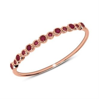Unique Ring aus 585er Ros&eacute;gold mit Rubinen