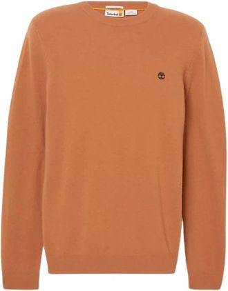 Timberland Merino Crewneck Sweater - Heren - Ronde hals truien - Oranje - M - Wol - Truien & Vesten