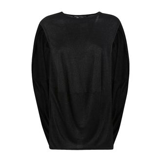 Junya Watanabe Long Sleeve T-Shirts, female, Black, M, Black Top with True-to-Size Fit