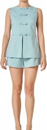 endless rose Womens Kathy Top In Stonewash Blue