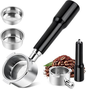 OEM Portafiltro Sin Fondo, De 51 Mm, Con 3 Puntas, Compatible Con Las Cafeteras Delonghi Dedica Ec680/ec685/ec885. Portafiltro Con 2 Cestas De Filtro, De 