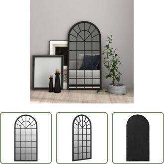 vidaXL vidaXL Specchio in ferro - Specchio Nero 90x45 cm Ferro per Uso Interno