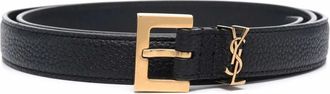 Saint Laurent Monogram Square-buckle Belt