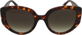 Moschino Occhiali da sole cat-eye con effetto tartarugato - Marrone
