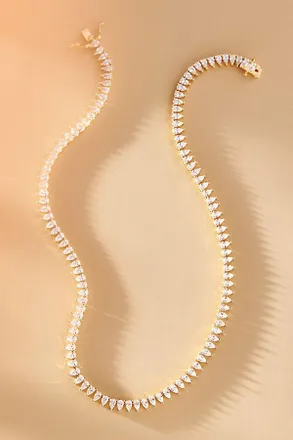 Set & Stones Teardrop Tennis Necklace