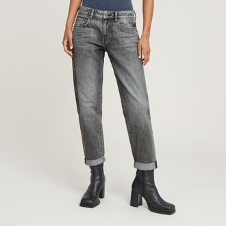 G-Star Boyfriend-Jeans G-STAR Kate, Damen, Gr. 25, L&auml;nge 28, sun faded gunmetal, Denim/Jeans, Obermaterial: 98% Baumwolle, 2% Elasthan, weit, unten schmal la