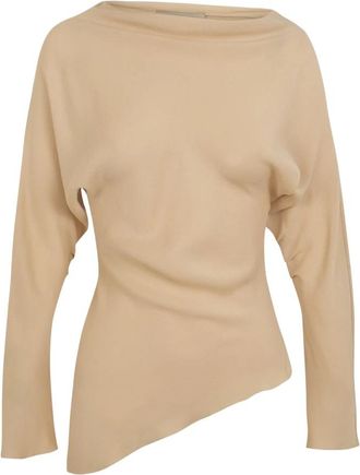 Cortana Isolde Top - Dames - Blouses - Beige - M - Overhemden