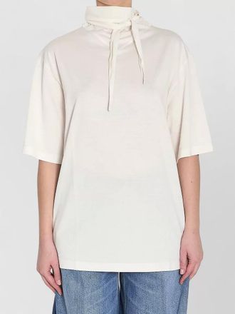 Christophe Lemaire scarf neck oversized cotton t shirt
