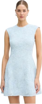 Rotate Rotate Birger Christensen - Mesh Mini Jurk - Dames - Jurken - Blauw - Maat: L Poliester