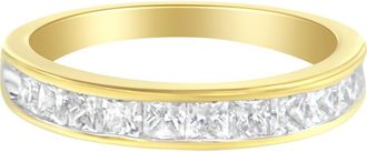 House of Brilliance 14KT Yellow Gold 1.0 cttw Diamond Channel Band Ring at Nordstrom, Size 5