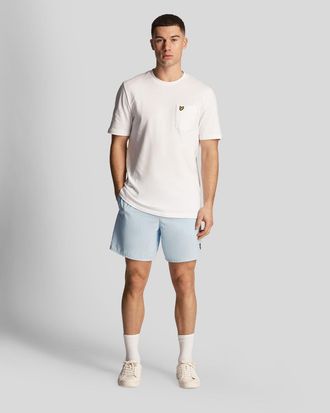 Lyle & Scott Lichtblauwe zwemshort met merklogo van Lyle & Scott