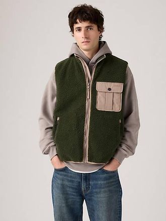 Levi's Joonie Sherpa Vest - Mens - XL - Green