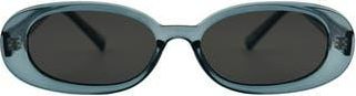 Otra Eyewear Gina Oval Sunglasses in Trans Slate/Smoke at Nordstrom Rack