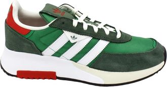 adidas Retro Stijl Sneakers met Su&egrave;de Inzetstukken - Heren - Hardloopschoenen - Groen - 44 2/3 EU - Su&egrave;de - Fitness