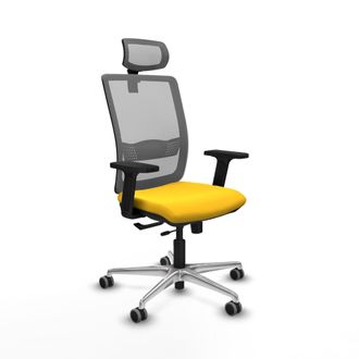 Piqueras y Crespo Silla De Oficina Piqueras Y Crespo Haches Cuero Gris