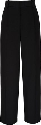 Vince mid-rise tailored trousers - women - Elastane/Polyester/Viscose - 10 - Black
