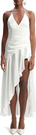 Bardot Sorella Jersey Halter Dress in Orchid White at Nordstrom, Size 12