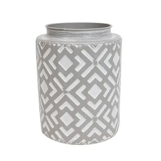 Foreside Home And Garden Small Gray Metal Vase in Silver at Nordstrom