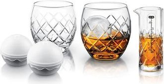 Final Touch Hand-Cut On The Rock Glass 5 Piece Set in Clear at Nordstrom