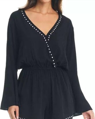 Bar III Tell Me About It Stud Romper In Black