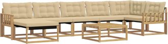 vidaXL Conjunto De Sof&aacute;s De Exterior 8 Uds. Y Beige Vidaxl