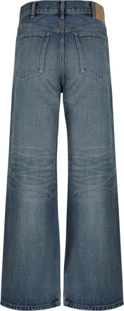 Celine Womens Mid-Rise Flared Denim Jeans Cotton