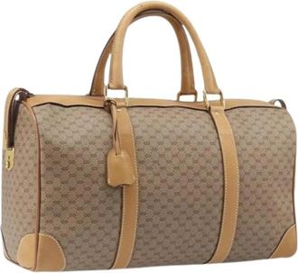 Gucci Pre-owned Boston Bag - Dames - Vintage Weekendtas - Beige - ONE Size - Leer - Vintage