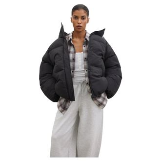 Estro & Luminara Oversized Jas met Afneembare Mouwen - Dames - Jassen - Zwart - Maat: S Poliester