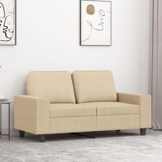 vidaXL Sof&aacute; De 2 Plazas De Tela Color Crema 120 Cm Vidaxl