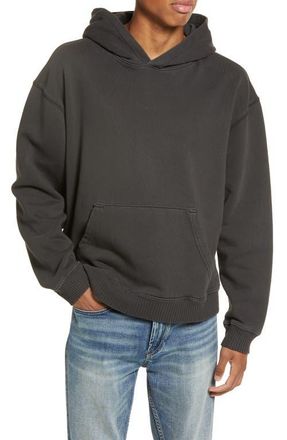 Elwood Core Oversize Organic Cotton Brushed Terry Hoodie in Vintage Black at Nordstrom, Size Xx-Large