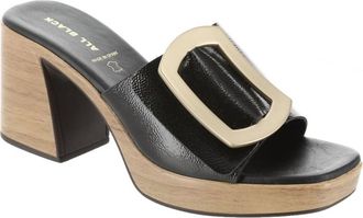 All Black Womens Hi Elegante Heel Shoe In Black