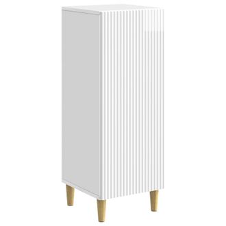 vidaXL Aparador Brillante 33 X 34,5 X 90 Cm Madera De Ingenier&iacute;a Vidaxl