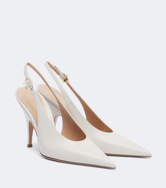 Gianvito Rossi Sofia leather slingback pumps