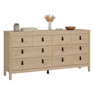 Dmora Dmora - Aparador Kovsova, Buf&eacute; De Sal&oacute;n, Aparador De Sal&oacute;n, Despensa De Cocina, 160x38 H80 Cm, Roble