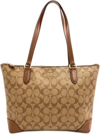 Coach Brown Pvc Tote Bag (Pre-Owned)