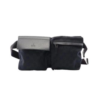 Gucci Vintage, unisex, Zwart, ONE Size, Leer, Pre-owned Vintage Riemtas