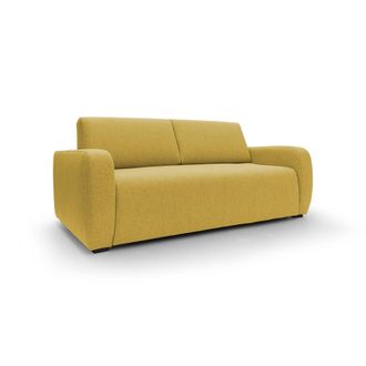 Divani.Store Divani.store - Duna Sof&aacute; Cama Convertible Con Colch&oacute;n De 20 Cm De Tela Suave Flameada E Impermeable 215 Cm (mat. 160x197) Amarillo