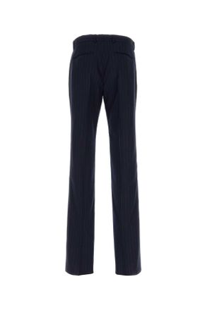 Givenchy Mens Embroidered Wool Pant Deepblue Exterior: Pantaloni