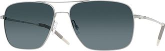 Oliver Peoples OV1150S Clifton Polarized 5036S3 Mens Sunglasses Silver Size 58
