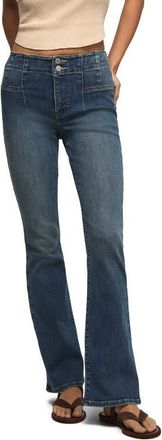 Lucky Brand Stevie Seamed High Waist Flare Jeans in Princess Wash at Nordstrom, Size 27 30
