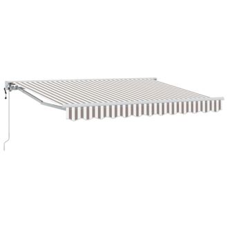 vidaXL Toldo Retr&aacute;ctil El&eacute;ctrico Gris Claro Y Blanco. 3,5 X 2,5 M Vidaxl