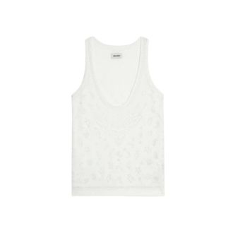Zadig&Voltaire Sleeveless Tops, female, White, Size: M Jossy Tank Top