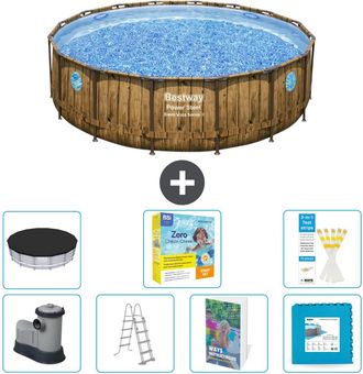 Bestway Piscina Bestway Power Steel Redonda - 488x122 Cm - 8-piezas S566