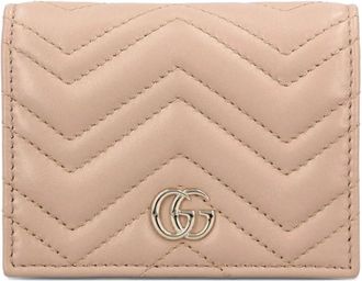 Gucci Wallets & Cardholders, female, Pink, Size: ONE SIZE GG Marmont Card Case Wallet